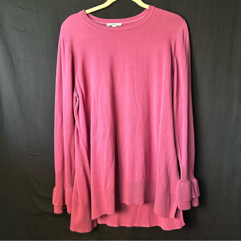 Isaac Mizrahi Ruffle Cuff Sweater